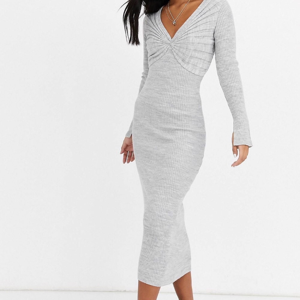 Long Sleeve Midi Dress Winter Dress